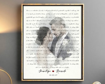 First Dance Lyrics Art, Song Lyrics Wall Art, 1st Anniversary Gift For Husband, Paper Wedding Gift for her, Regalo de Aniversario #05