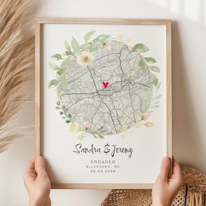 Carte de Fiançailles Unique Cadeau de Fiançailles pour Couple Impressions de Fiançailles Carte Souvenir A Commencé Cadeaux de Fiançailles