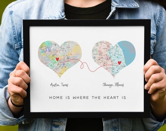 Personalized Map Print: Moving Away Gift (Digital Download)