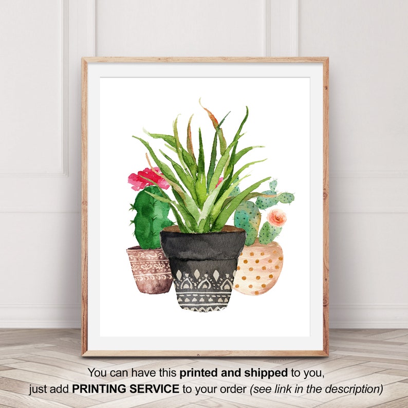 Succulent Printable, Flower Pot Print, Succulent Print, Watercolor Succulent, Botanical Print, Botanical Poster, Botanical Art, Tropical graphic about Flower Pot Printable named Succulent Printable, Flower Pot Print, Succulent Print, Watercolor Succulent, Botanical Print, Botanical Poster, Botanical Art, Tropical