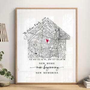 Nieuw huis Nieuw begin Nieuwe herinneringen teken, housewarmingcadeau, kaart nieuw huis, nieuw huis cadeau-idee, gepersonaliseerd cadeau makelaar, verhuizen #115