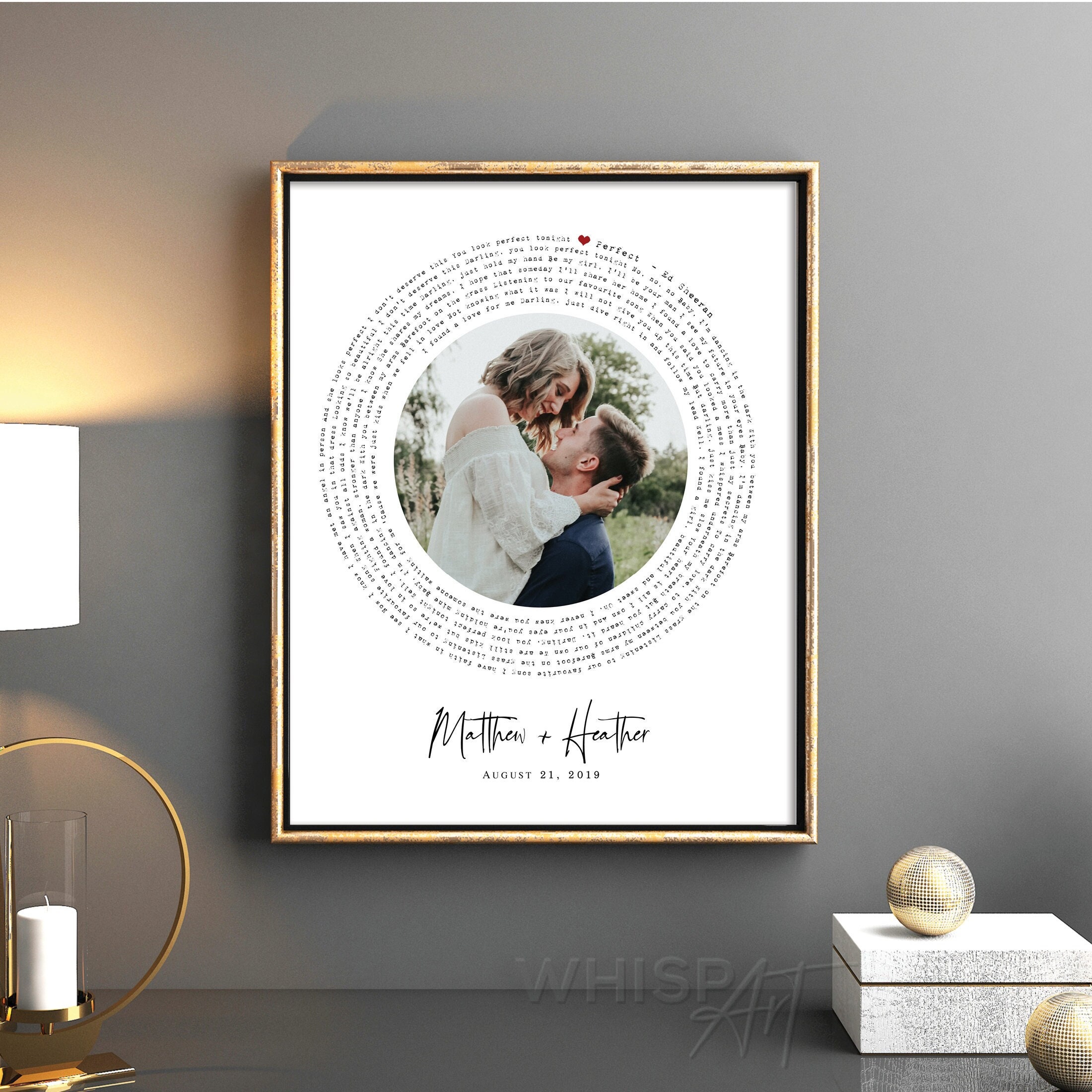 Wedding Anniversary gift first dance song Wall Art Print photograph —  Modern Memory Design Picture frames