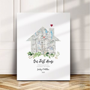 New Home gift, Housewarming Gift for couple, New House Map, First Home Gift idea, Our First Home, Personalized Realtor Gift, DOWNLOAD 41 image 2