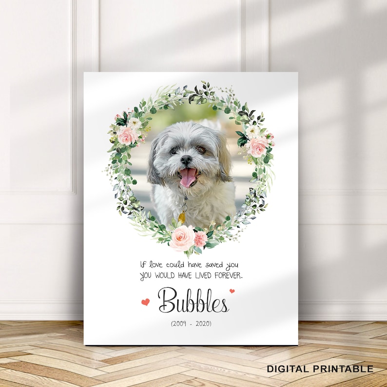 Dog Memorial Print Dead Dog Gift Dog Remembrance Gift Dog