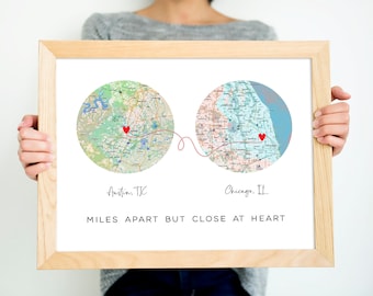 Personalized Map Print: Moving Away Gift (Digital Download)