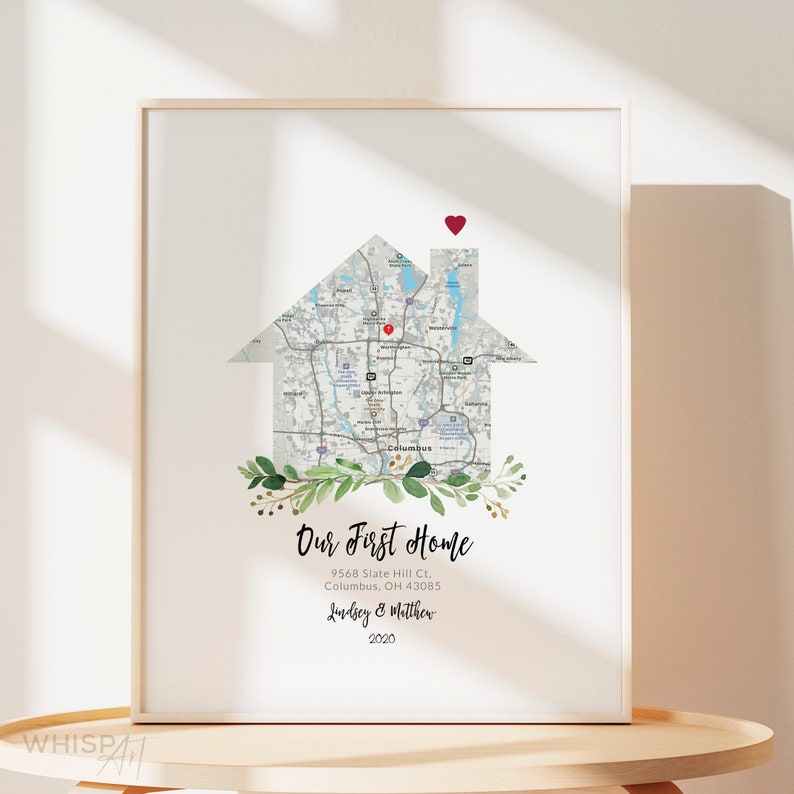 New Home gift, Housewarming Gift for couple, New House Map, First Home Gift idea, Our First Home, Personalized Realtor Gift, DOWNLOAD 41 image 9
