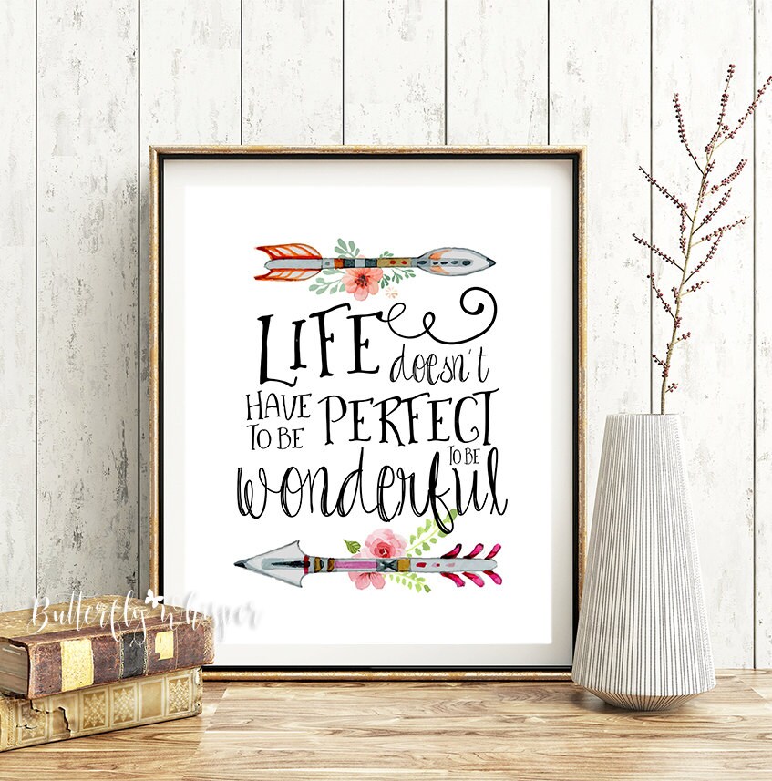 Boho printable quote decor Inspirational quote print tribal | Etsy