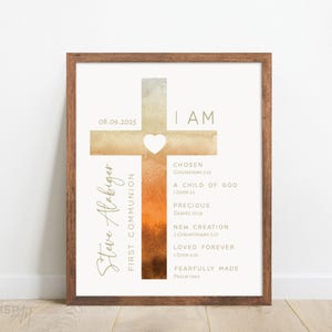 First communion gift for boy, Christening Gift, Confirmation Gift, Boy Baptism Gift, Christian Confirmation Keepsake, DOWNLOAD