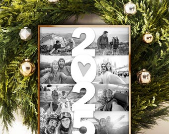 Custom 8-Photo Year Collage – 2025 Highlights – Unique New Year 2026 Keepsake DOWNLOAD