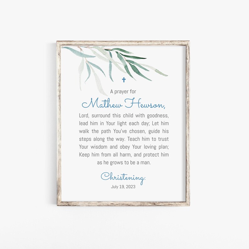 Banners Signs Paper Party Supplies Printable Christening Gift Bible Verse Wall Art Print 27 Dedication Gift Baptism Gift For Godson Boy Christening Gift Boy Baptism Gift