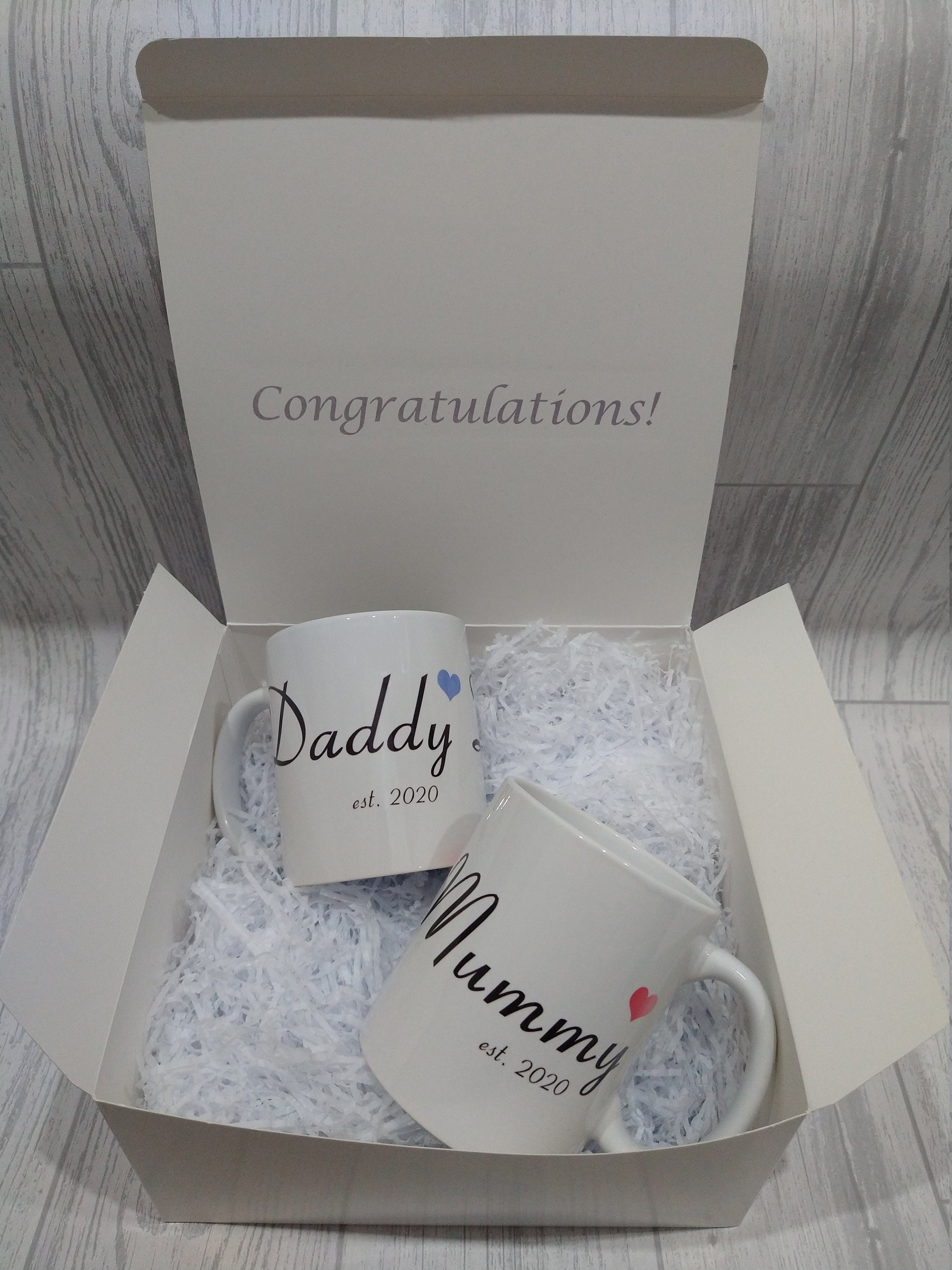 New mum and dad gift set. New parents mug set. Parents to be Etsy