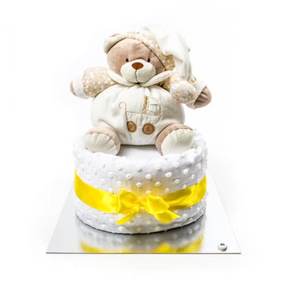 Unisex nappy cake for a baby shower 