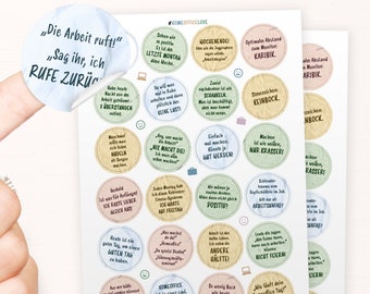 HOMEOFFICE: 48 Sticker mit Sprüchen zum Dekorieren und Verschenken - Damit beginnt der Arbeitstag mit einem Lächeln (2x24 Motive, 4cm, rund)