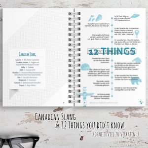 Kanada Reisetagebuch Abschiedsgeschenk für Reise oder zum selber schreiben, mit spannenden Aufgaben JourneyBook Bild 2