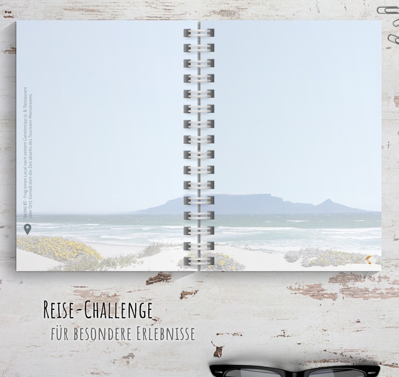Reisetagebuch Südafrika Abschiedsgeschenk für Reise oder zum selber schreiben, mit spannenden Aufgaben JourneyBook Bild 4
