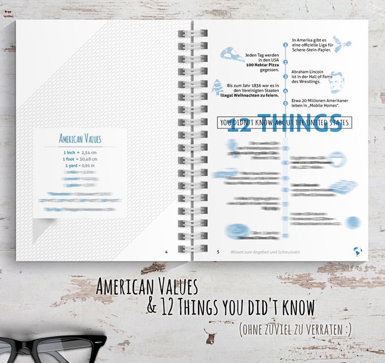 Reisetagebuch USA / Amerika mit kleinen Aufgaben & Reise-Zitaten zum selberschreiben oder als Abschiedsgeschenk JourneyBook Bild 2