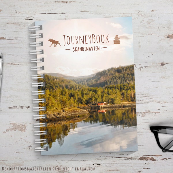 Skandinavien Reisetagebuch - Abschiedsgeschenk für Reise oder zum selber schreiben, mit spannenden Aufgaben - JourneyBook