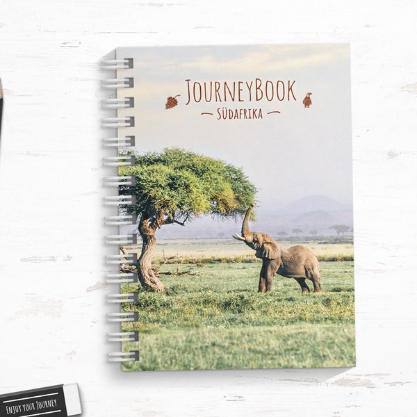 Reisetagebuch Südafrika - Abschiedsgeschenk für Reise oder zum selber schreiben, mit spannenden Aufgaben - JourneyBook
