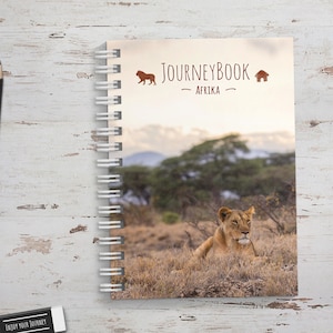 Reisetagebuch für Afrika Abschiedsgeschenk für Reise oder zum selber schreiben, mit spannenden Aufgaben JourneyBook image 1