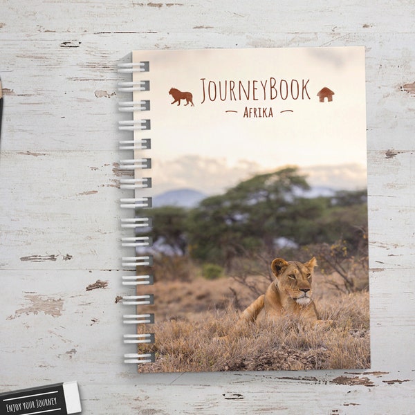 Reisetagebuch für Afrika - Abschiedsgeschenk für Reise oder zum selber schreiben, mit spannenden Aufgaben - JourneyBook