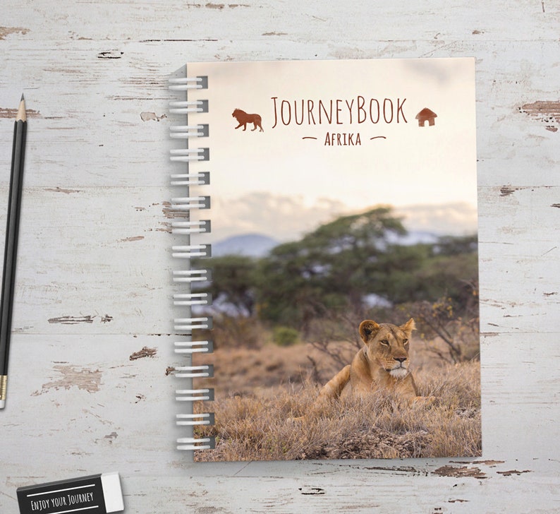 Reisetagebuch für Afrika Abschiedsgeschenk für Reise oder zum selber schreiben, mit spannenden Aufgaben JourneyBook image 1