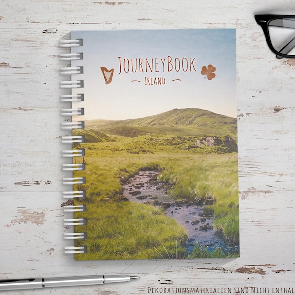 Reisetagebuch Irland - Abschiedsgeschenk für Reise oder zum selber schreiben, mit spannenden Aufgaben - JourneyBook