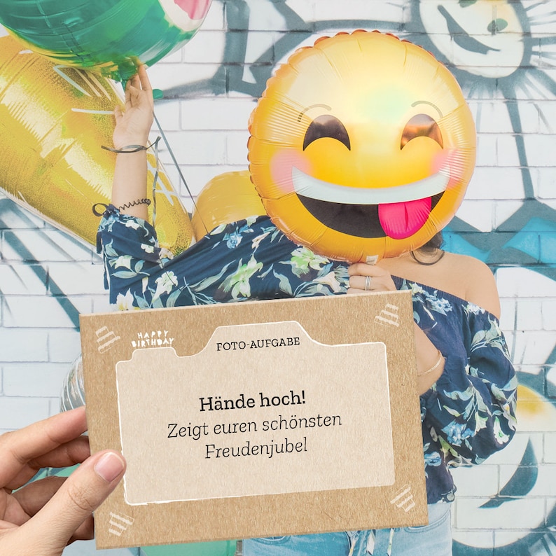 Fotospiel 50 Fotoaufgaben f\u00fcr Geburtstagsfeier F\u00fcr unvergessliche Geburtstags-Selfies und ungezwungenes Kennenlernen 2 Blanko Fotokarten