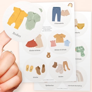 Ordnungsaufkleber/Ordnung Sticker für Kinder, Gemeinsam aufräumen nach Montessori - zum selbst ausdrucken (Text änderbar, ca. 8,5cm rund)