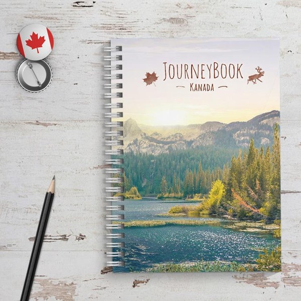 Kanada Reisetagebuch - Abschiedsgeschenk für Reise oder zum selber schreiben, mit spannenden Aufgaben - JourneyBook
