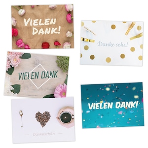 20 moderne Dankeskarten, als Dankeschön für kleine und große Dinge: individuelle Motive als Danksagungskarten für jeden Anlass! (DIN A6)