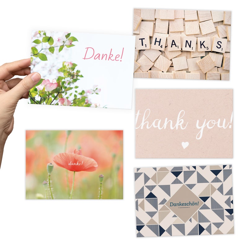 20 moderne Dankeskarten, als Dankeschön für kleine und große Dinge: individuelle Motive als Danksagungskarten für jeden Anlass DIN A6 Bild 3