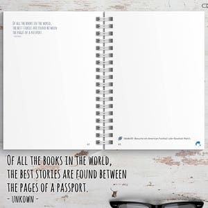 Reisetagebuch USA / Amerika mit kleinen Aufgaben & Reise-Zitaten zum selberschreiben oder als Abschiedsgeschenk JourneyBook Bild 5
