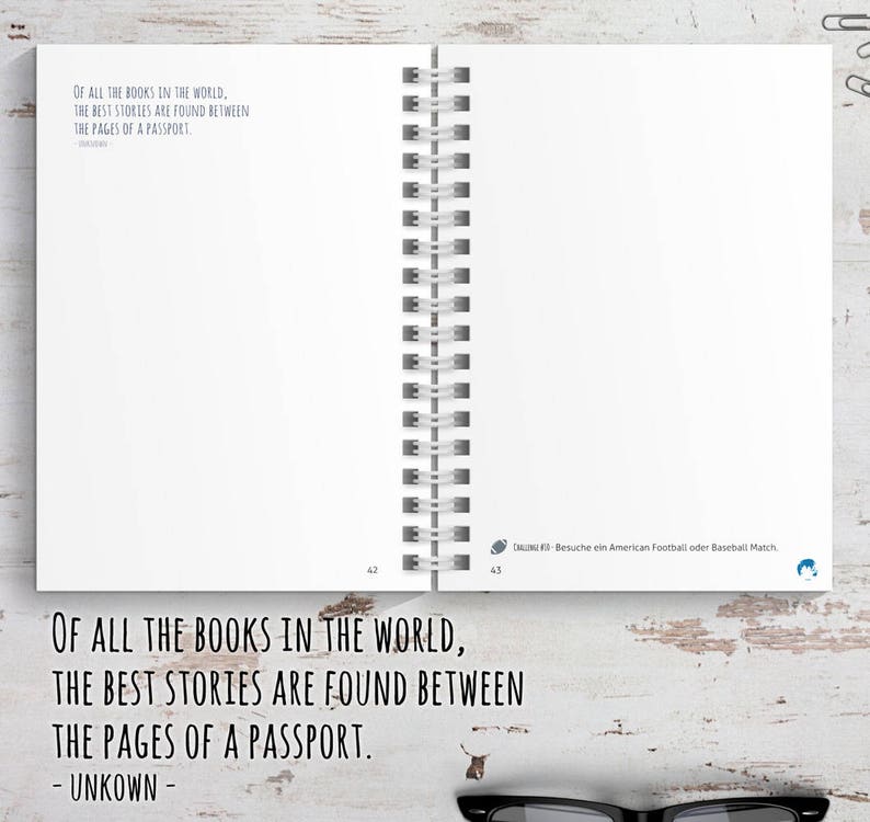 Reisetagebuch USA / Amerika mit kleinen Aufgaben & Reise-Zitaten zum selberschreiben oder als Abschiedsgeschenk JourneyBook Bild 5