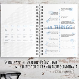 Skandinavien Reisetagebuch Abschiedsgeschenk für Reise oder zum selber schreiben, mit spannenden Aufgaben JourneyBook Bild 2