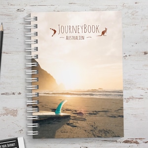 Reisetagebuch Australien, als Abschiedsgeschenk für Reise oder zum selber schreiben, mit spannenden Aufgaben - JourneyBook Reisejournal