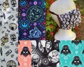 Licensed Sugar Skull Fabric Adult Fandom Handmade Reusable Cloth washable Face Mask adult Ties choice of Nosewire