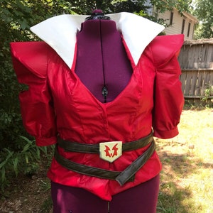 Adult Custom Red Jacket or Coat and Belt  Inspired by Power Princess