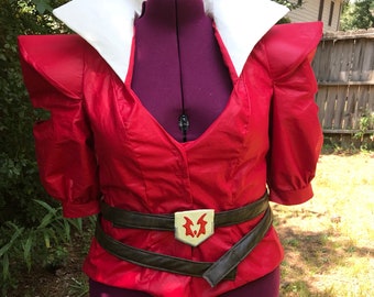 Chaqueta roja personalizada para adultos o abrigo y cinturón inspirados en Power Princess