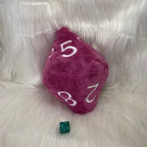 Handmade Embroidered D10 10 Sided Dice Plush Toy or Stuffed Eight Side Die