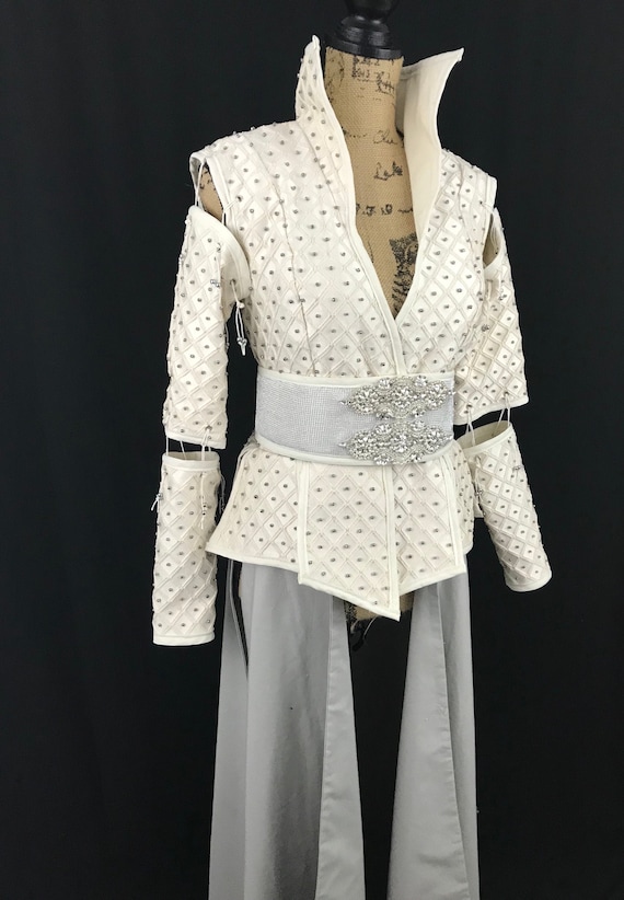Adult Cream Beaded Jacket and Belt Inspired by Once Upon a Time Snow White Cosplay Costume Etsy