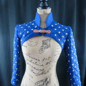 Grey Warden Inspired Blue Bolero Gambseon Jacket with Buckle