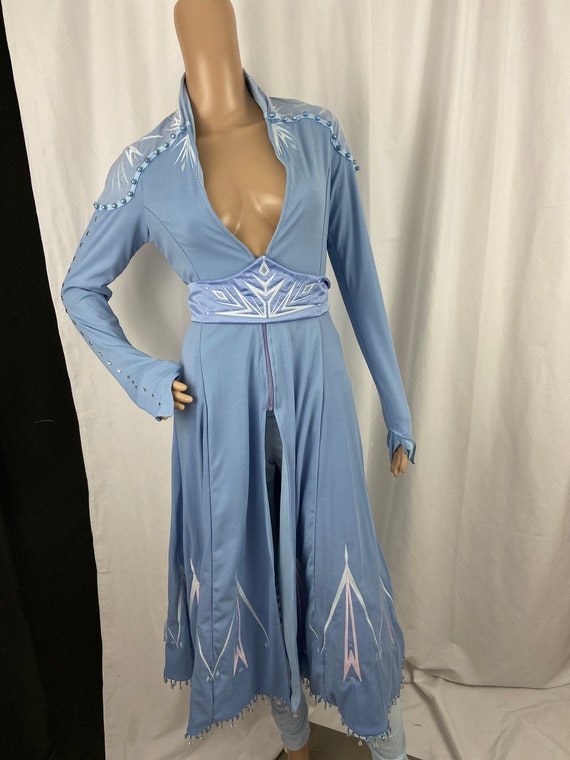 Adult Custom Made Frozen 2 Elsa Inspired Coat and Belt Cosplay Costume Adult Custom Made Frozen 2 Elsa Inspired Coat and Belt Cosplay Costume