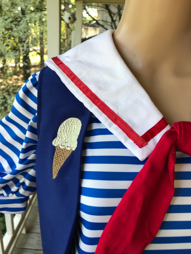 Adult Custom Blue Red & White Scoops Ahoy Robin Inspired Etsy