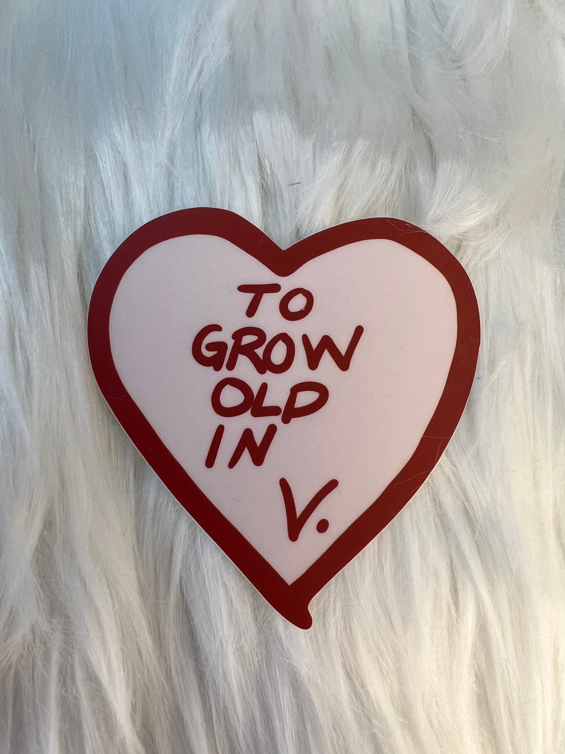 Heart Sticker to Grow Old in Heart - Etsy
