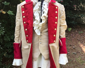 Adult Live Action Inspired Village Gaston Red Brown Coat and Vest from Beauty and the Beast 2017 Costume Cosplay