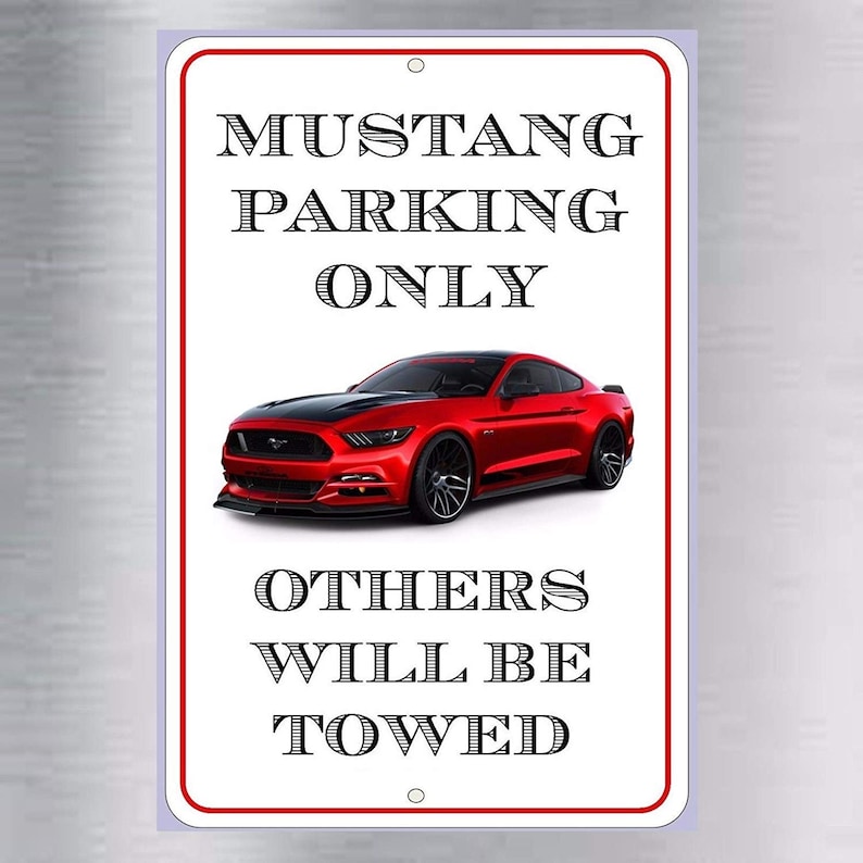 2015 Ford Mustang GT Red Design Aluminum License Plate Novelty Sign