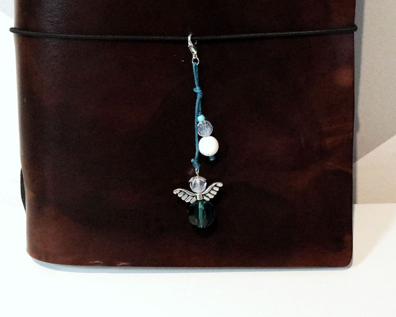 forest theme Green sea colored planner charm handmade traveler notebook fairy