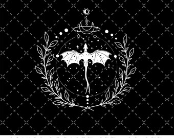 JTOUK Romantasy Fantasy Bookish Gift Dragon Rider Canvas Tote Bag Book Bag per Fantasy Reader, Quarta borsa UE, 13.78 inch x 14.96 inch, Large