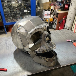 Skull name plate Weld it yourself with Digital plan for metal. Set of digital files include: .pdf scheme, .dxf CNC cutting. image 8