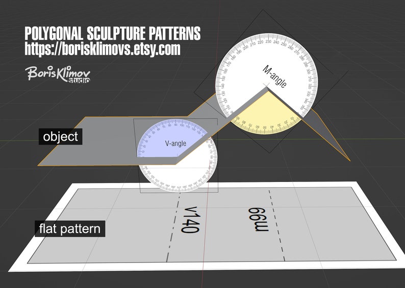 Bull Digital plan for DIY metal welding a low poly 3d model. Digital files .pdf scheme, .dxf CNC cutting, .pdo read only 3d view zdjęcie 7